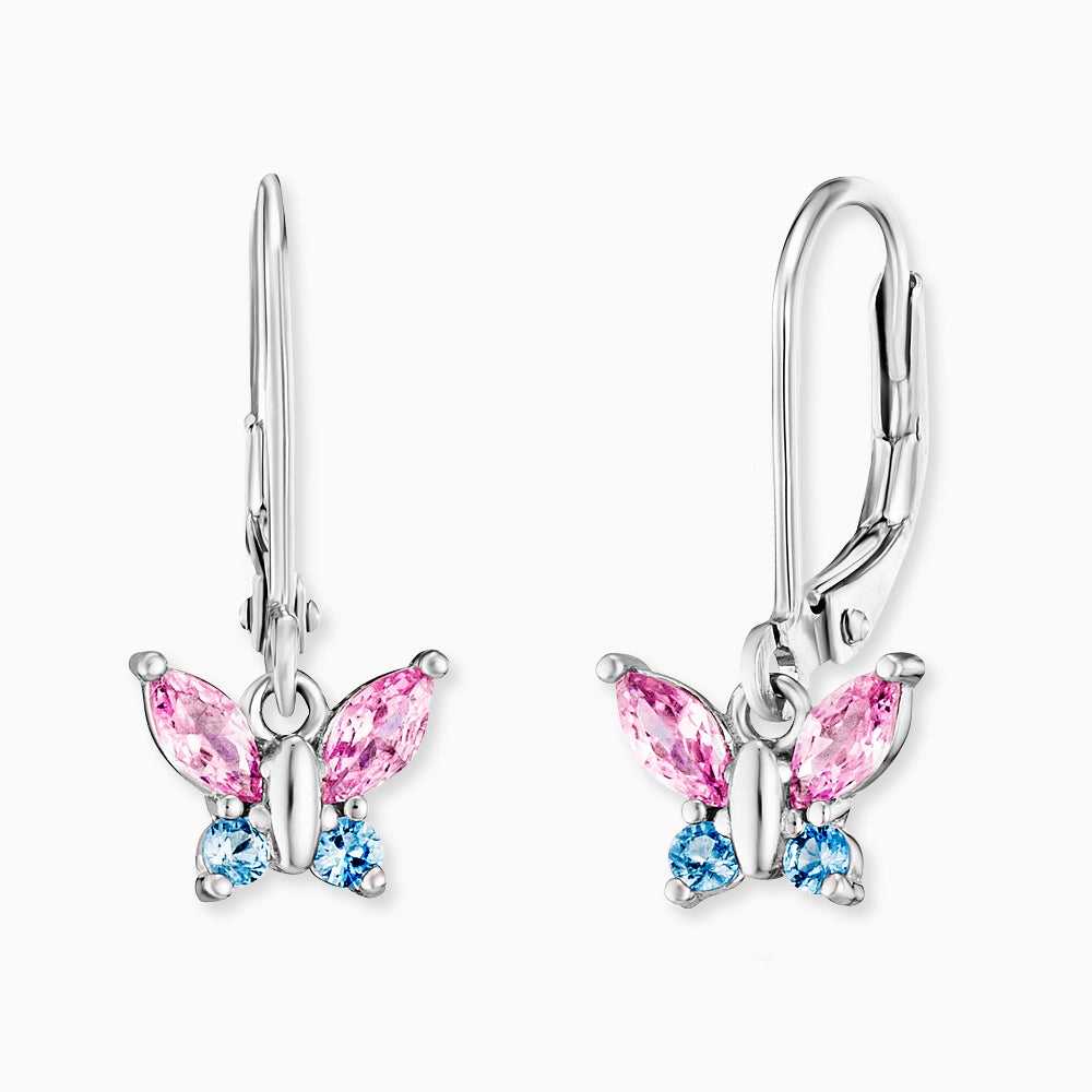 engelsrufer-herzengel-kinder-ohrh-nger-edelstahl-schmetterling-mit-zirkonia image 1
