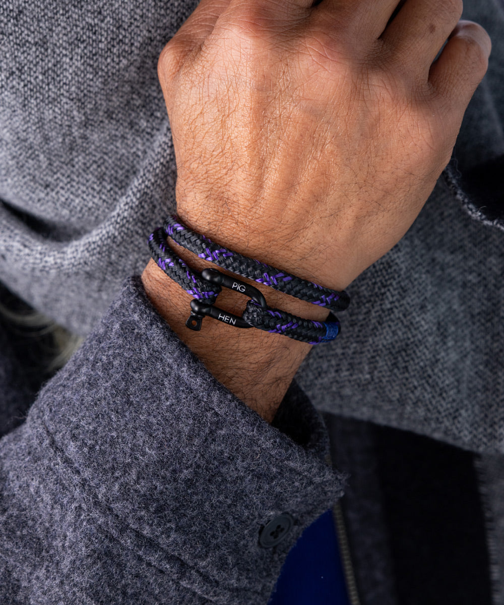 pig-hen-salty-steve-armband-black-royal-purple-black image 2