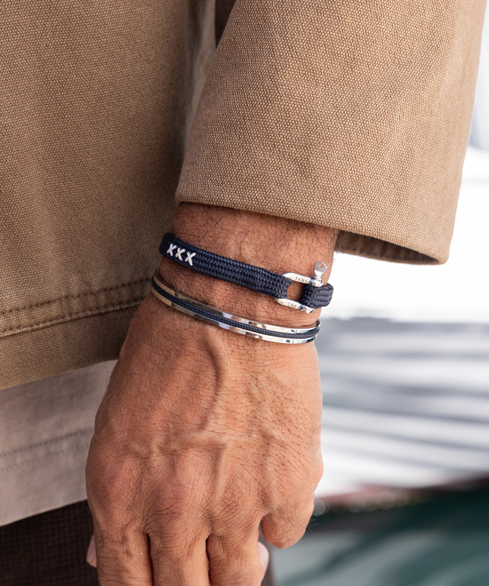 pig-hen-vicious-vik-coa-herren-armband-navy-silber image 2