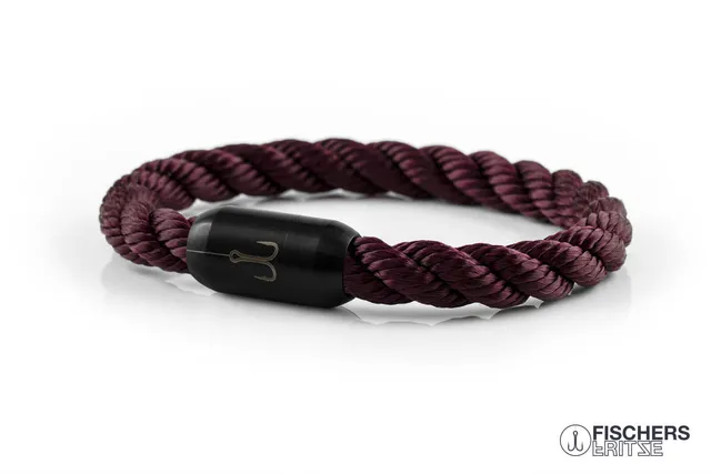 fischers-fritze-torpedomakrele-august-armband-8-mm-dunkelrot-gedreht image 1