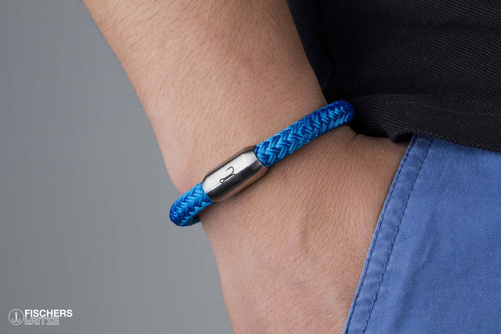fischers-fritze-makrele-bodo-segeltau-armband-stahlblau-8-mm image 5
