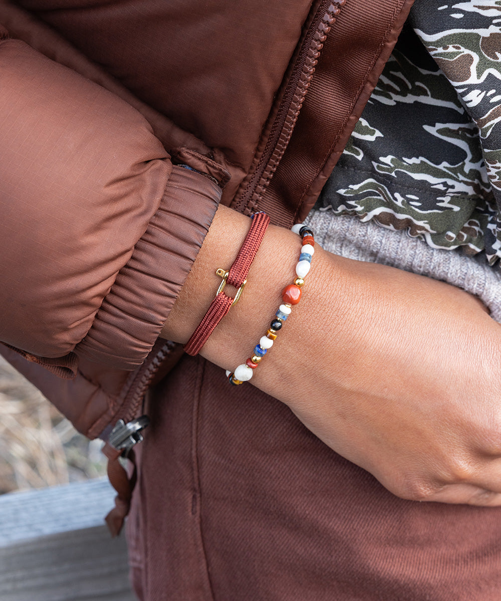 pig-hen-franky-velvet-red-brontide-mosaic-aurora-armband-set-gold-damen image 2