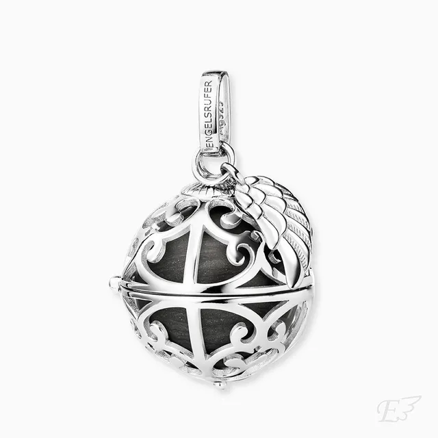 engelsrufer-anh-nger-925er-silber-fl-gel-mit-klangkugel-perlmutt-grau image 1