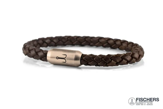 fischers-fritze-k-nigskrabbe-felice-lederarmband-braun-geflochten image 1