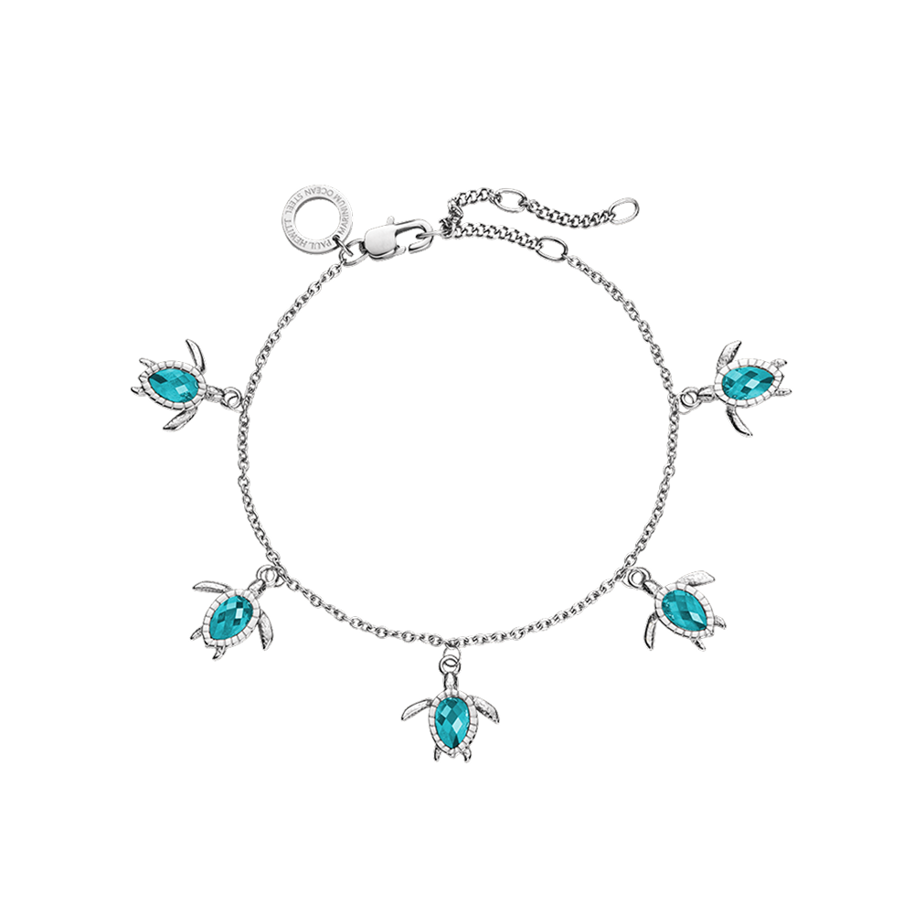 paul-hewitt-turtle-armkette-aquamarine-silber image 1