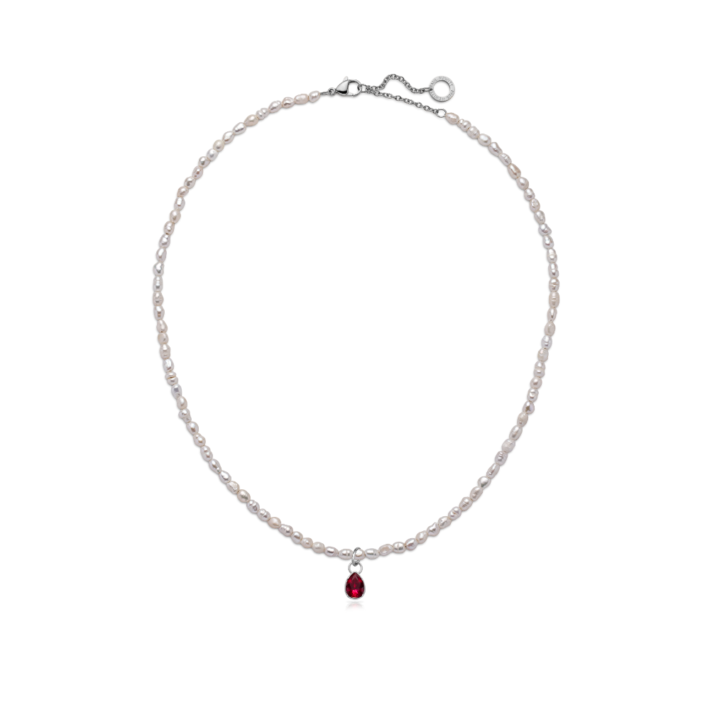 paul-hewitt-set-red-stone-charm-und-halskette-silber-roter-gl-cksstein image 1