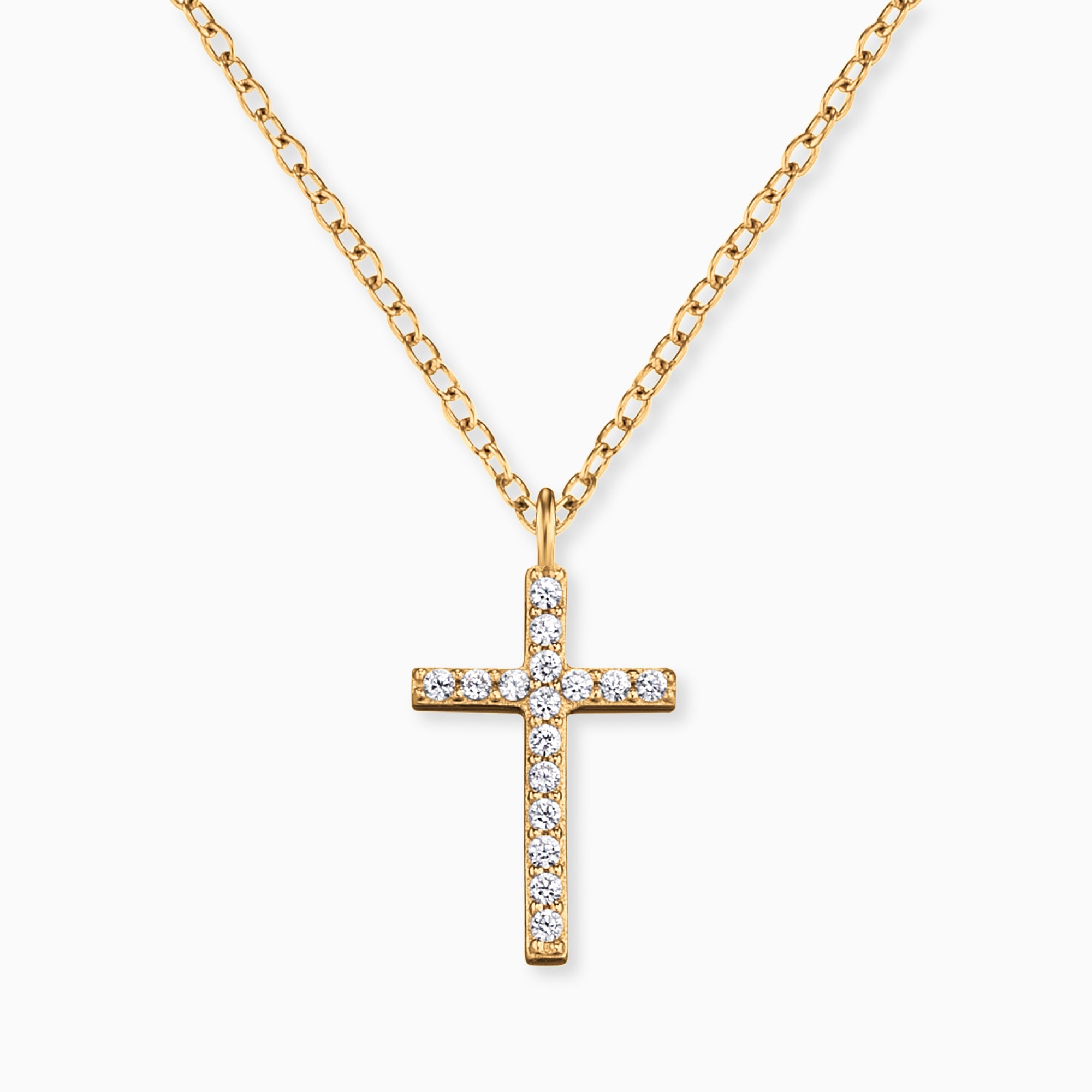 engelsrufer-diamond-collection-halskette-375er-gold-kreuz-mit-diamanten image 1