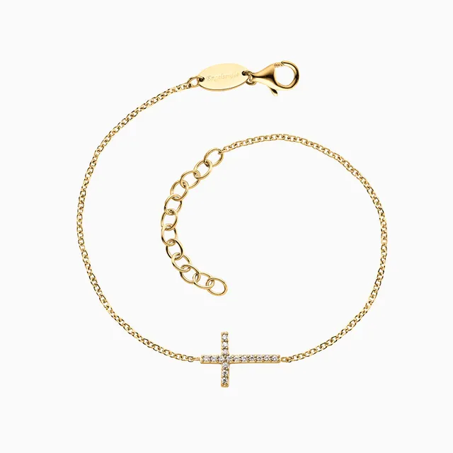 engelsrufer-armband-925er-silber-kreuz-gold-mit-zirkonia image 1