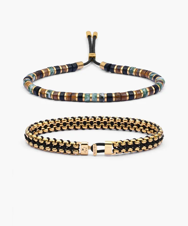 pig-hen-brontide-nagoya-catena-venetian-7mm-armband-set-gold-gr-n image 1