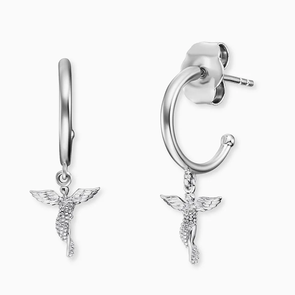 engelsrufer-creole-925er-silber-schutzengel-ohrstecker image 1