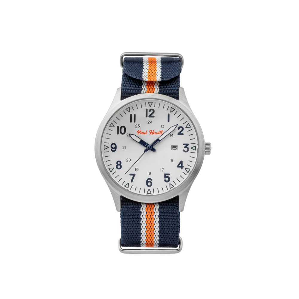 paul-hewitt-captain-s-field-watch-blau-wei-orange-herrenuhr image 2