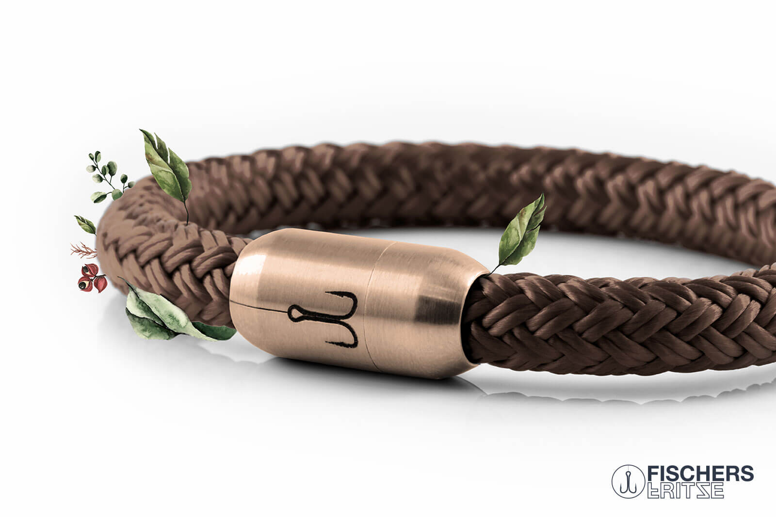 fischers-fritze-k-nigsmakrele-zimon-segeltau-armband-8mm-zimtbraun image 8