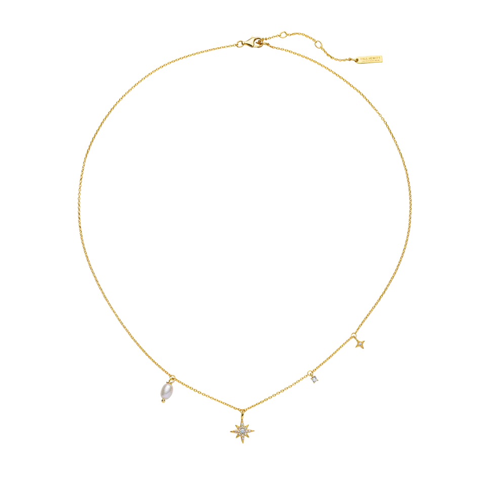 paul-hewitt-windrose-celestial-halskette-gold-925-sterling-silber-zirkonia image 1