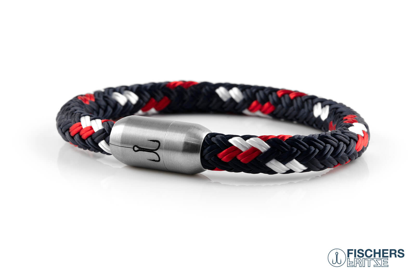 fischers-fritze-makrele-oskar-wm-edition-2026-frankreich-segeltau-armband-marine image 1