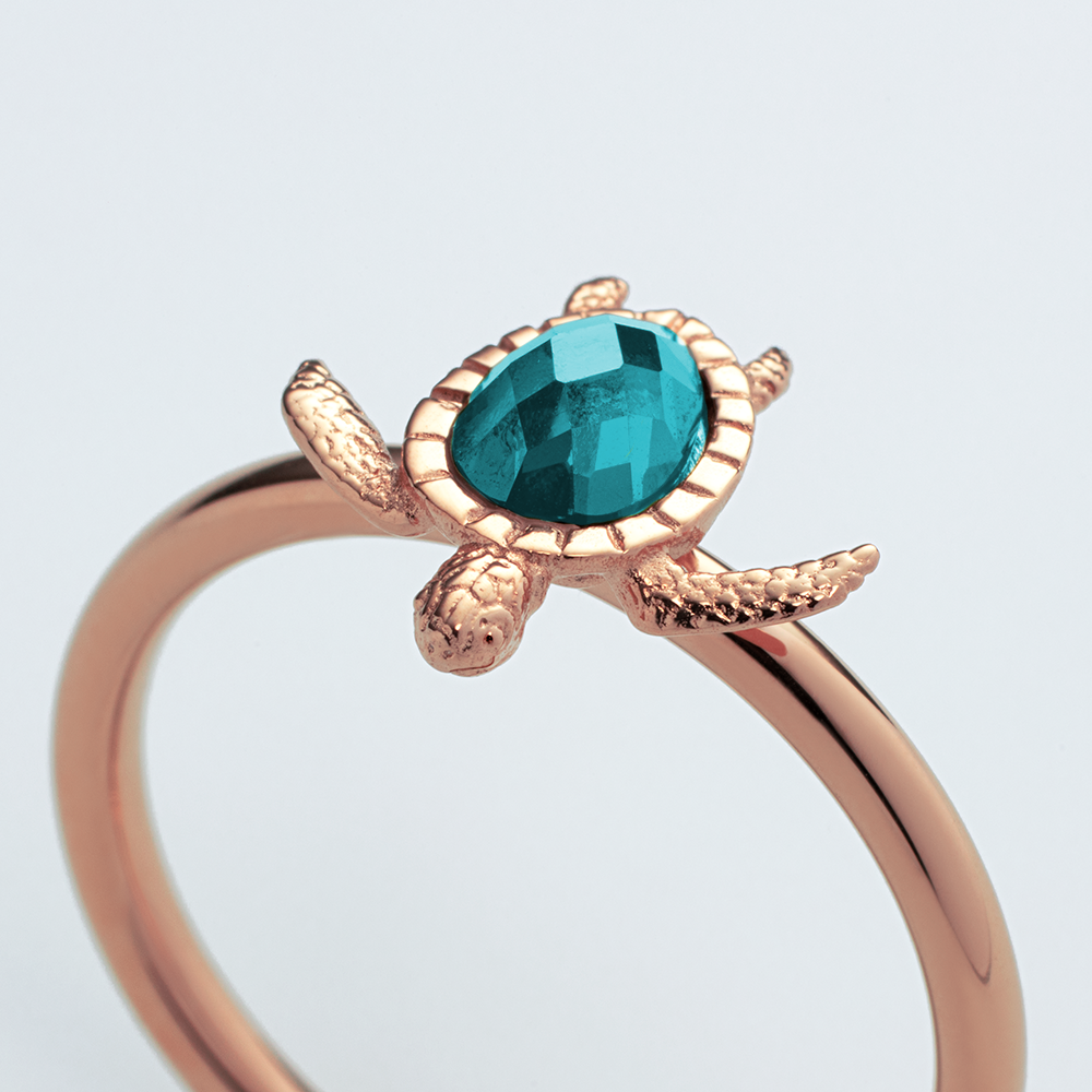 paul-hewitt-turtle-ring-aquamarine-ros-gold image 2