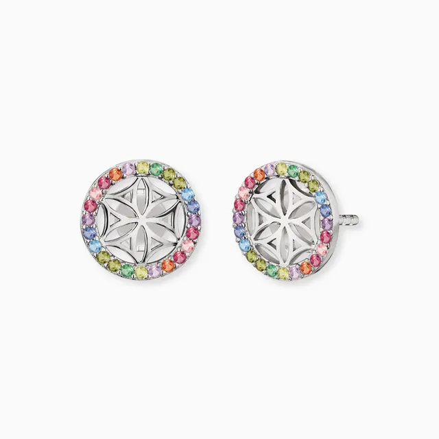engelsrufer-ohrstecker-925er-silber-lebensblume-mit-zirkonia-multicolor image 1