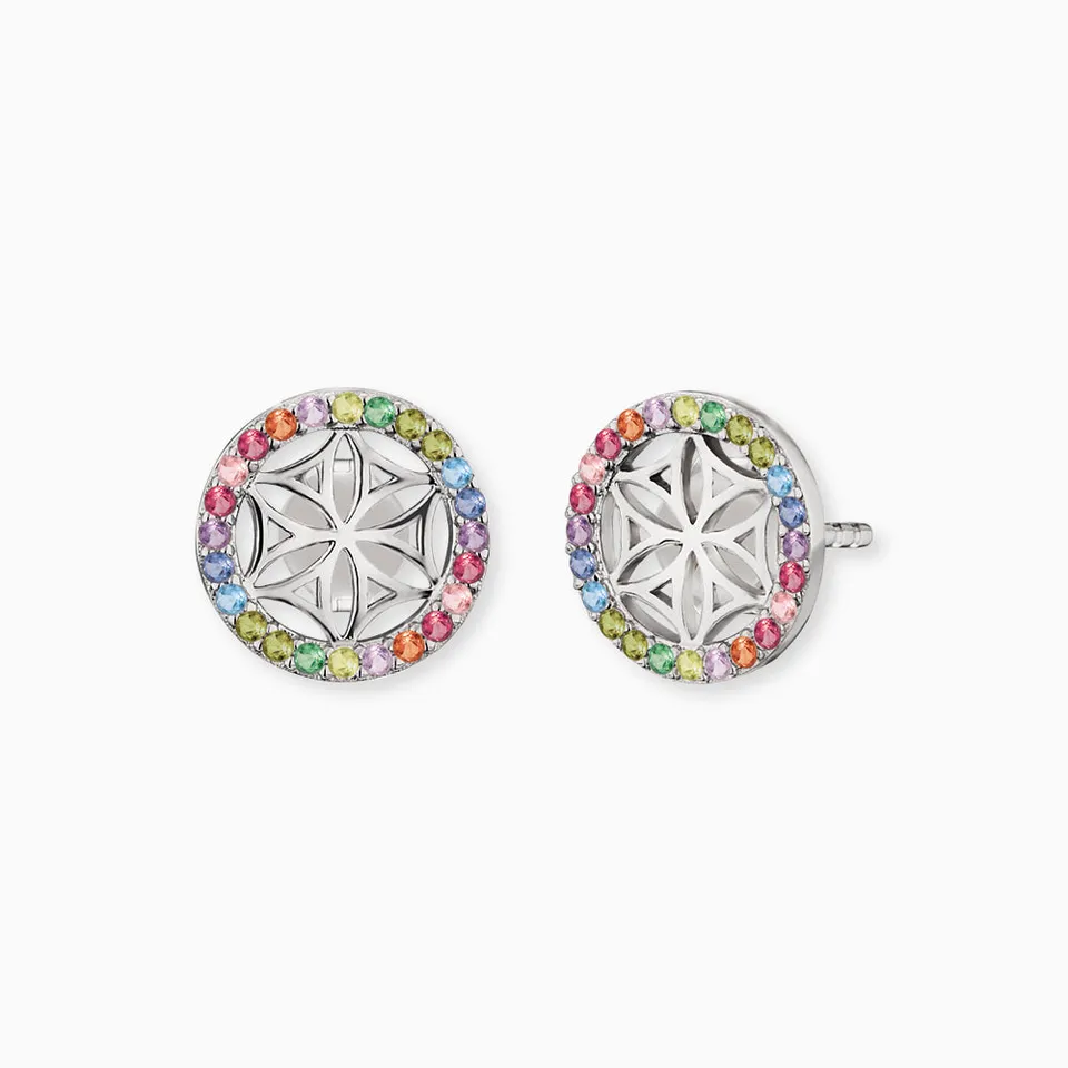 engelsrufer-ohrstecker-925er-silber-lebensblume-mit-zirkonia-multicolor image 1