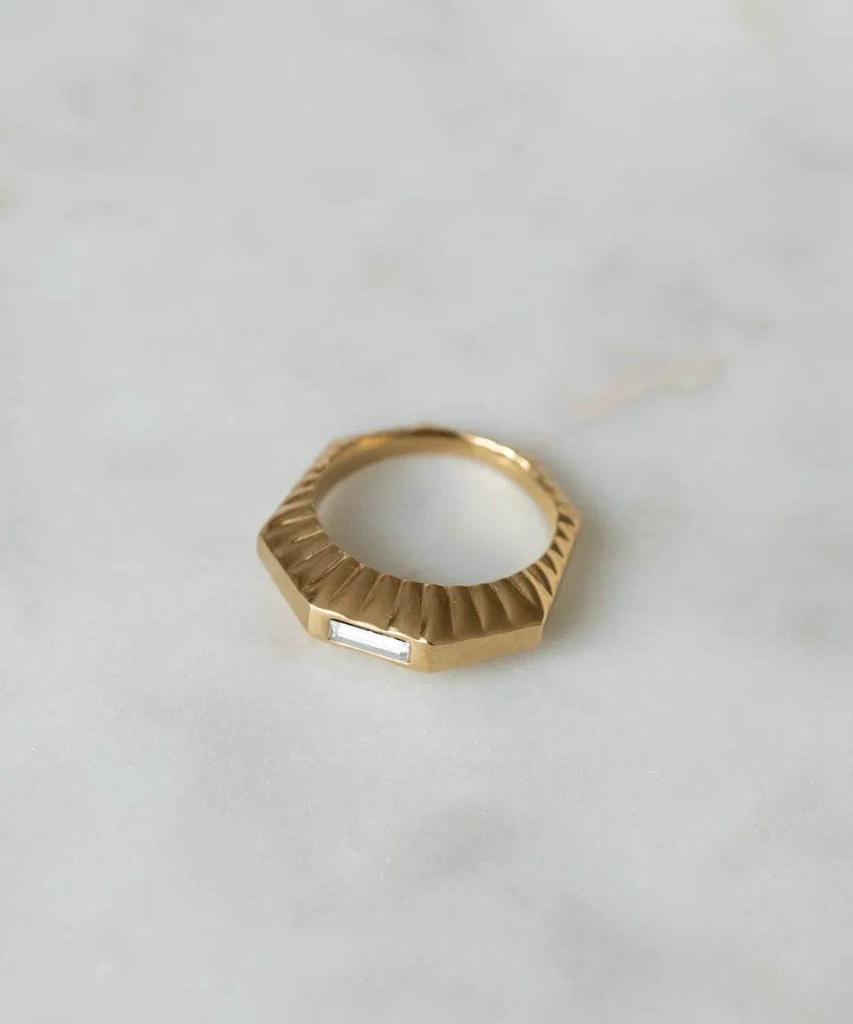 wald-berlin-shining-star-gold-ring-eu-54-vergoldeter-stapel-ring-mit-swarovski image 1