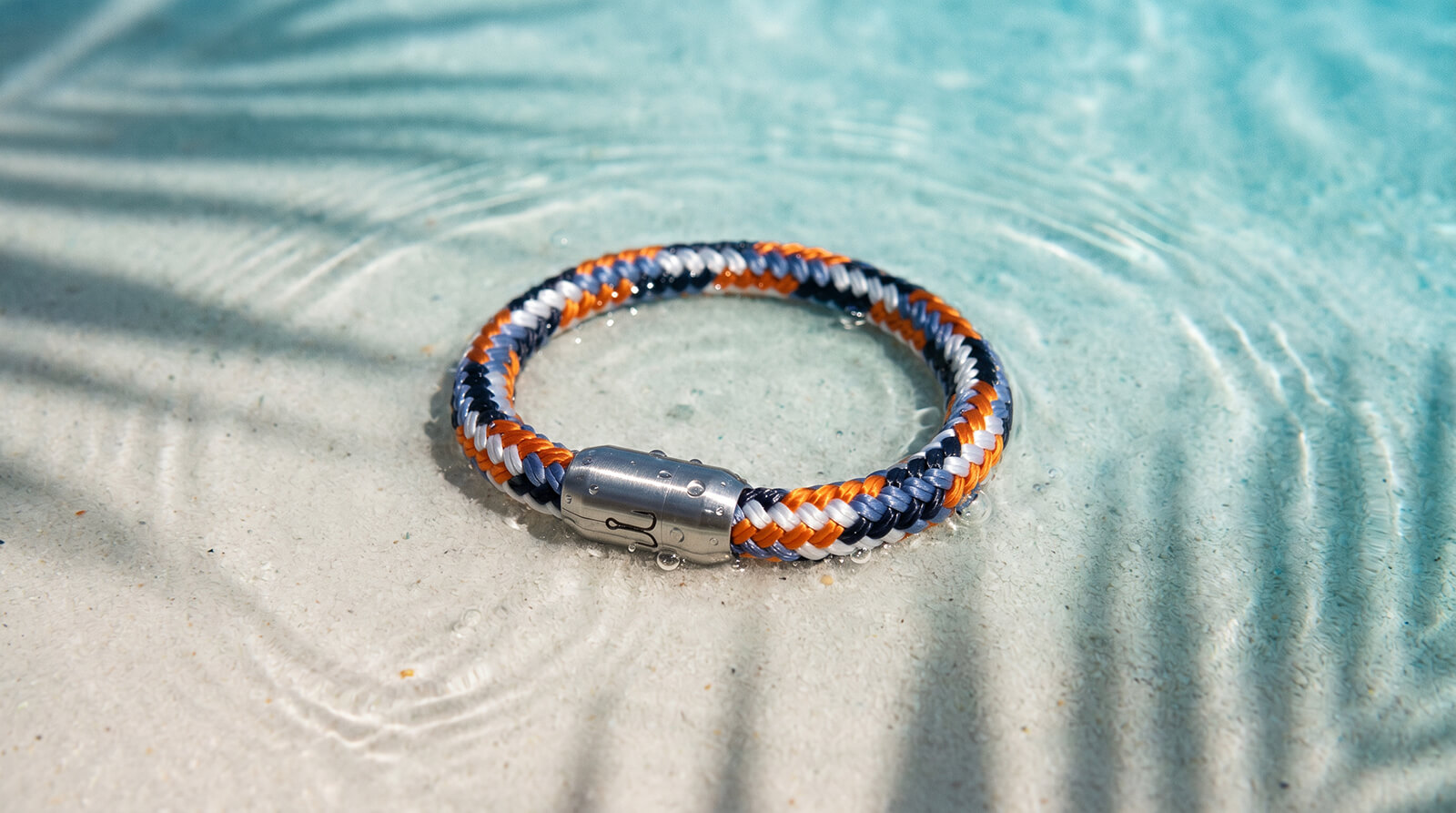 fischers-fritze-makrele-pelle-segeltau-armband-pastelblau-weiss-orange-marinebla image 8