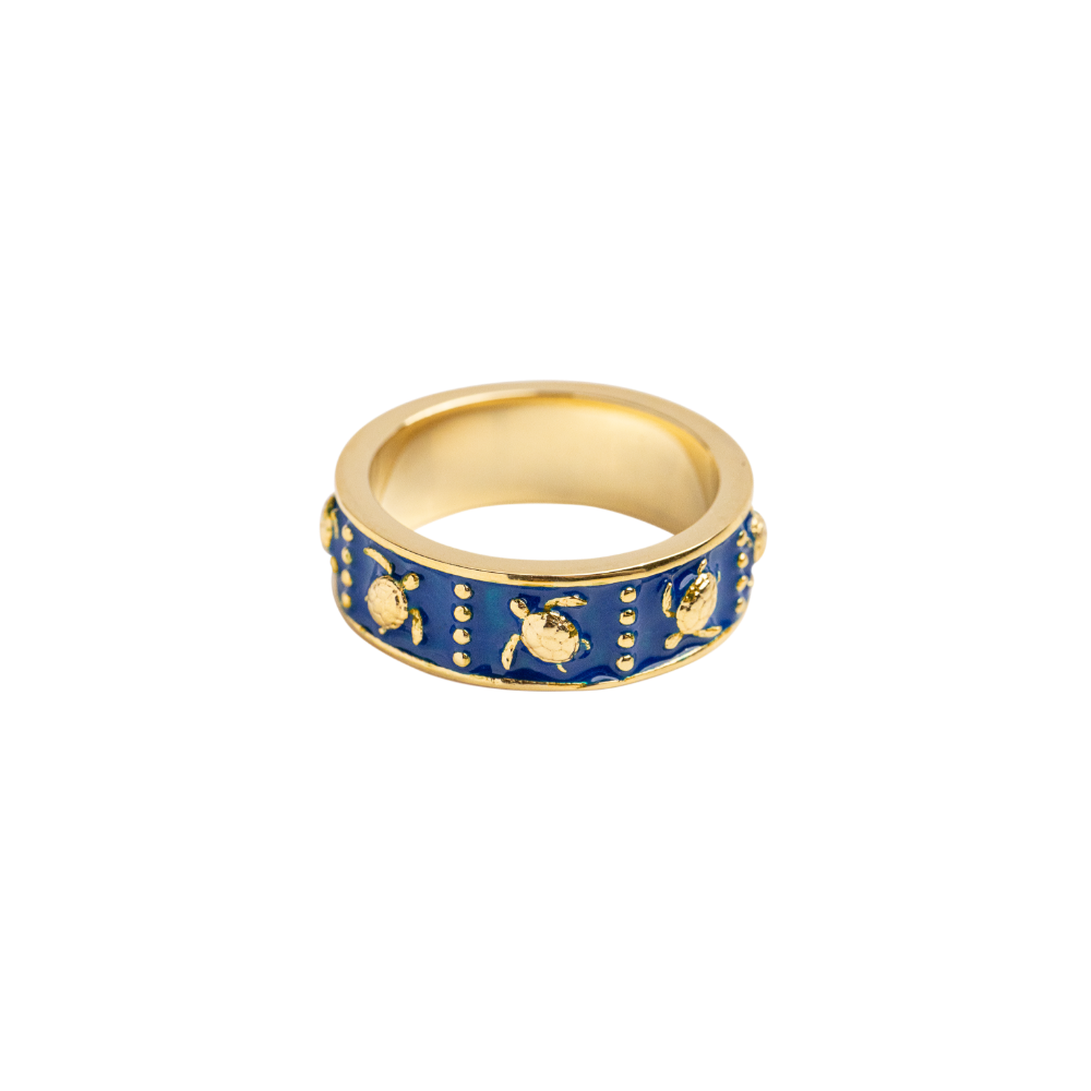 paul-hewitt-turtle-enamel-ring-gold image 2