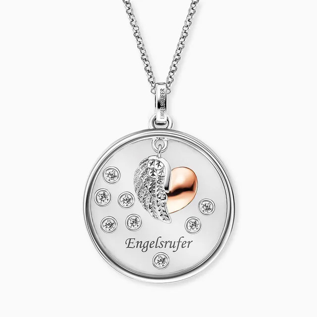 engelsrufer-with-love-halskette-925er-silber-glaslinse-herzfl-gel-bicolor-zirkon image 1