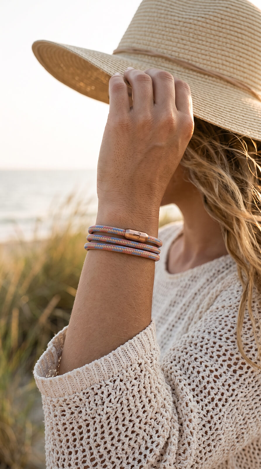 fischers-fritze-k-nigsforelle-sienna-segeltau-armband-3-fach-natur-altrosa-paste image 2