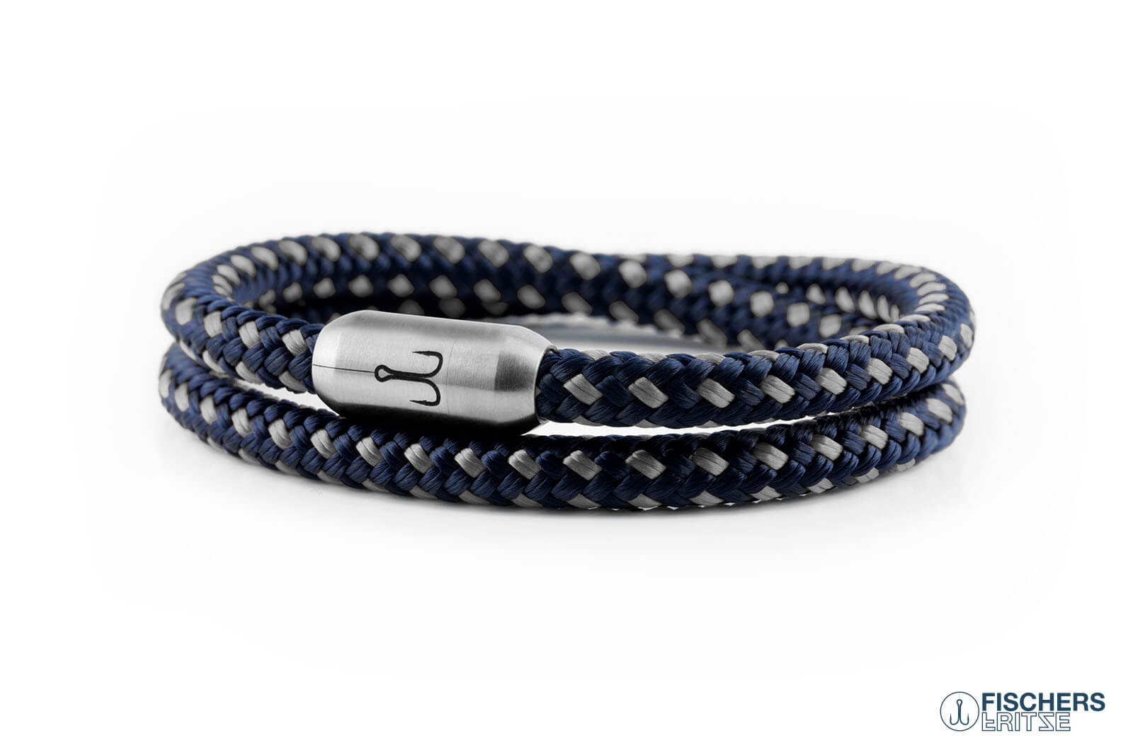 fischers-fritze-garnele-franz-adrian-kombi-armband-segeltau-marineblau-silbergra image 7