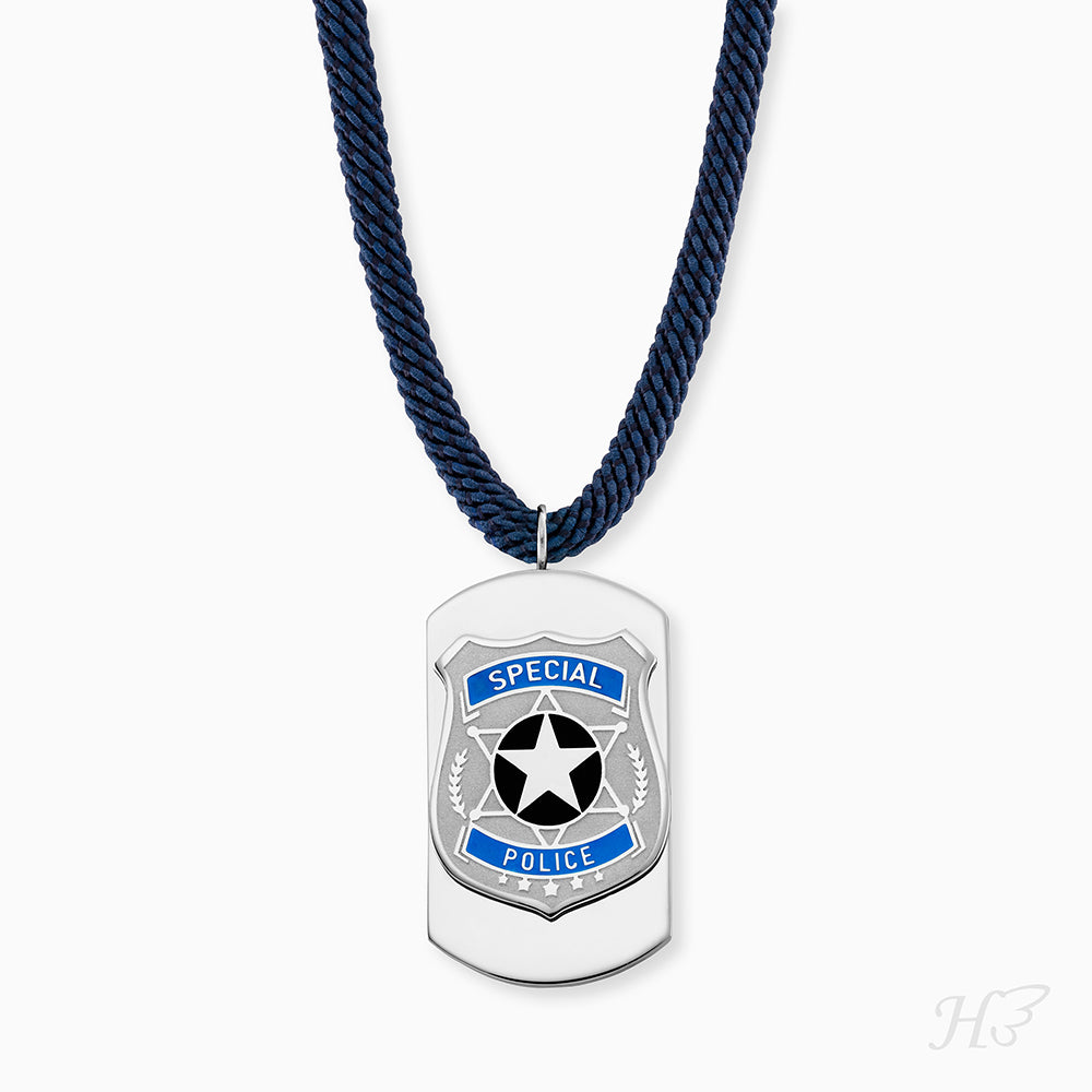 engelsrufer-kinder-halskette-edelstahl-polizei-mit-emaille image 1