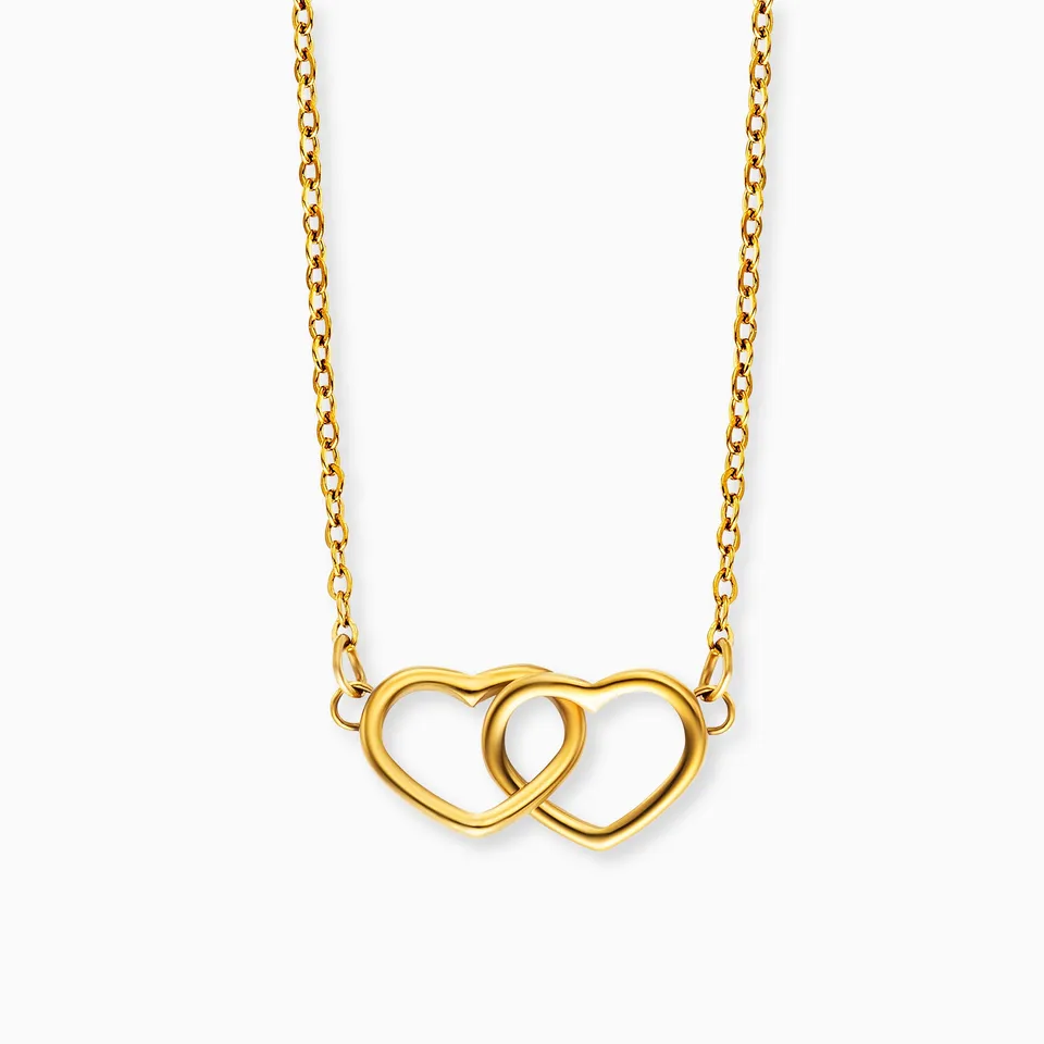mysteel-by-engelsrufer-halskette-edelstahl-gold-neverending-gru-karte image 1