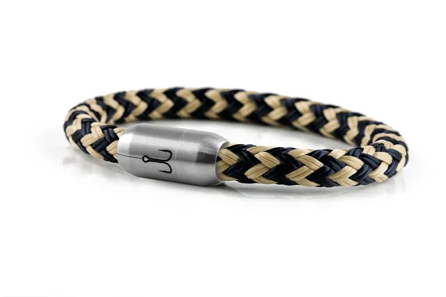 fischers-fritze-makrele-armband-natur-marineblau image 1