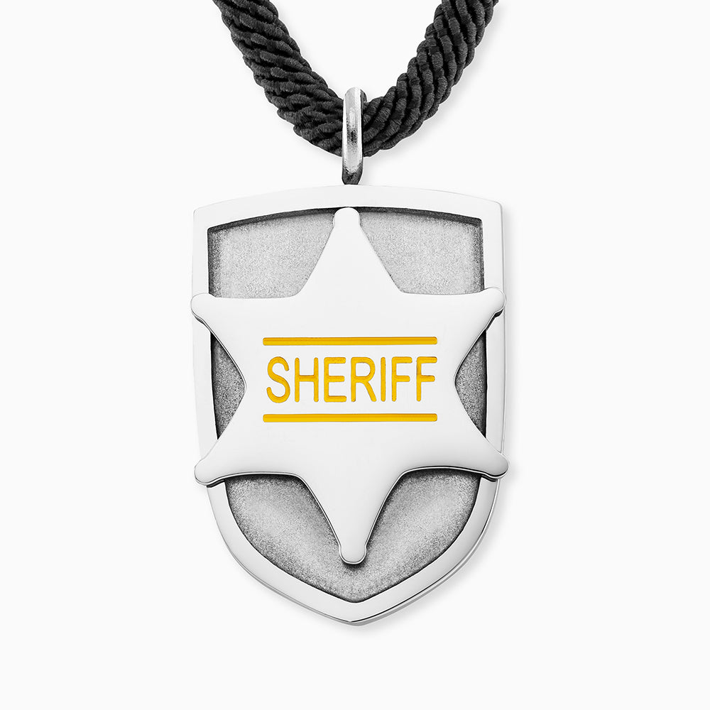 engelsrufer-kinder-halskette-edelstahl-sheriff-mit-emaille image 2