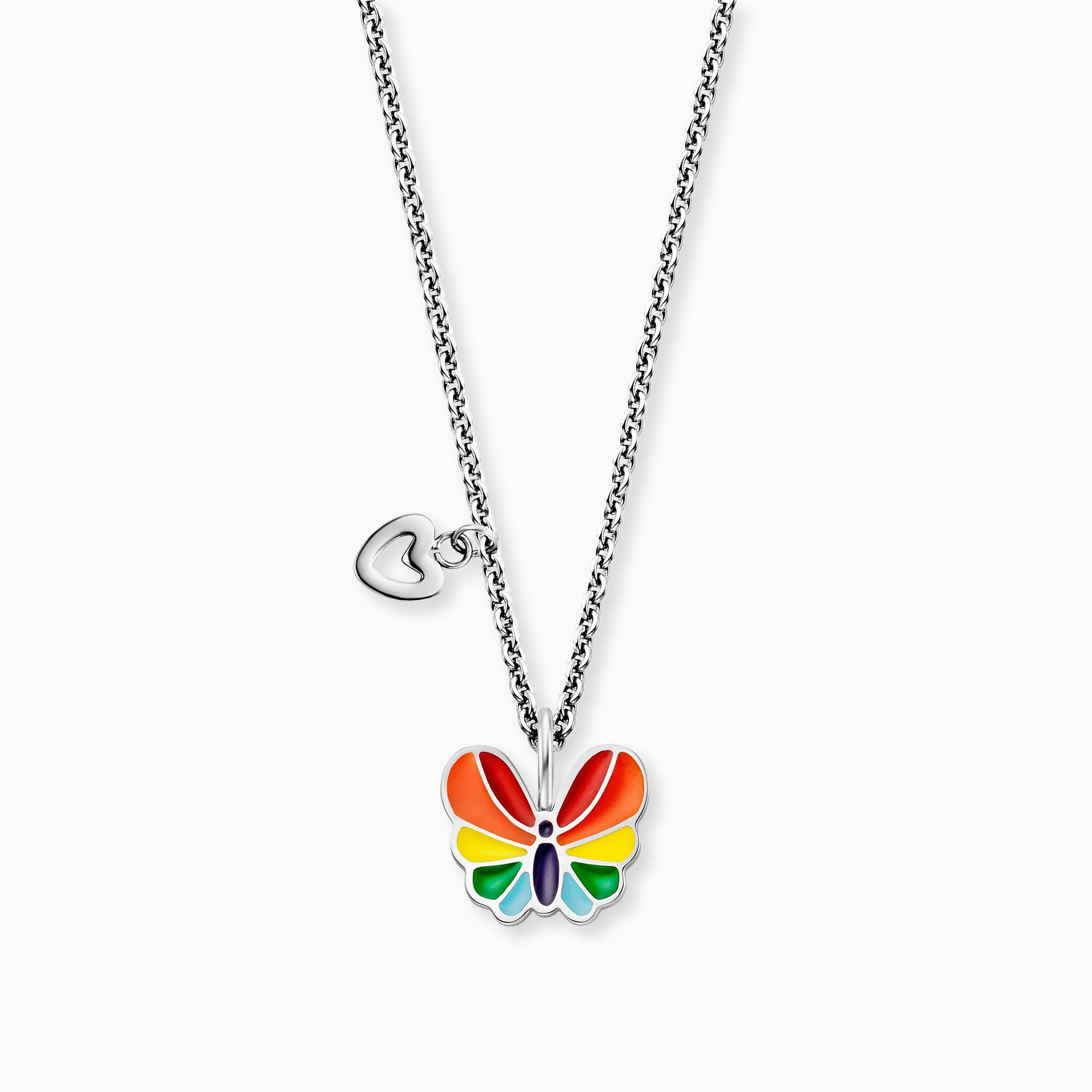 herzengel-by-engelsrufer-kinder-halskette-edelstahl-schmetterling-bunt-mit-email image 1