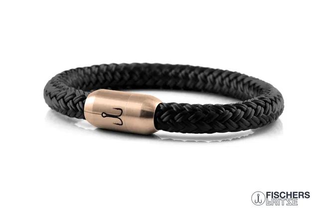 fischers-fritze-k-nigsmakrele-gabriel-segeltau-armband-schwarz image 1