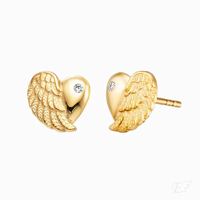 engelsrufer-herzfl-gel-ohrstecker-375er-echtgold-mit-diamant image 1