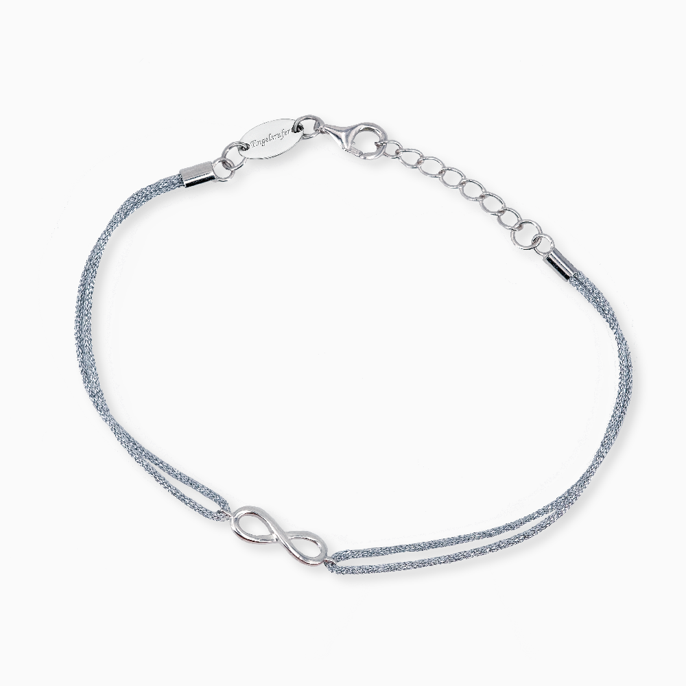engelsrufer-armband-nylon-silber-mit-infinity-aus-925er-silber image 1
