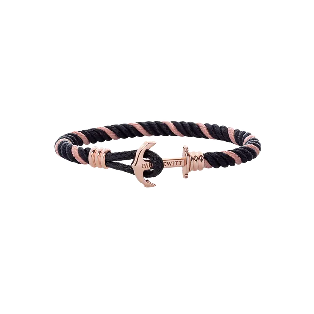 paul-hewitt-phrep-lite-armband-ros-gold-nylon-pink-rose-schwarz image 1