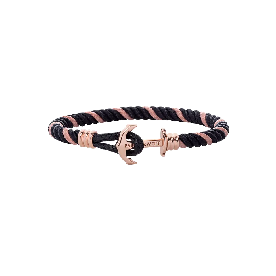 paul-hewitt-phrep-lite-armband-ros-gold-nylon-pink-rose-schwarz image 1