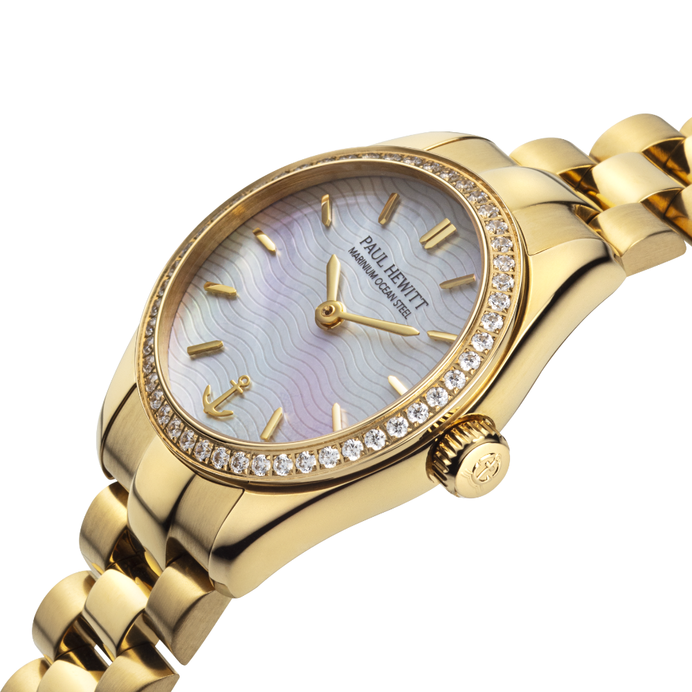 paul-hewitt-petit-soleil-round-uhr-gold-pearl-crystal-mini-solaruhr-damen image 3