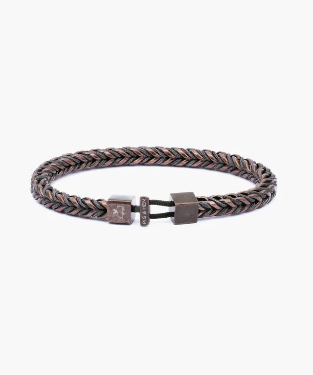 pig-hen-catena-foxtail-herren-armband-slate-gray-bronze image 1