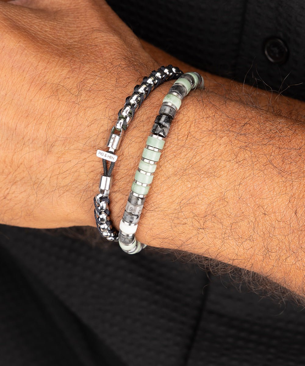 pig-hen-catena-venetian-navy-silver-herren-armband image 2