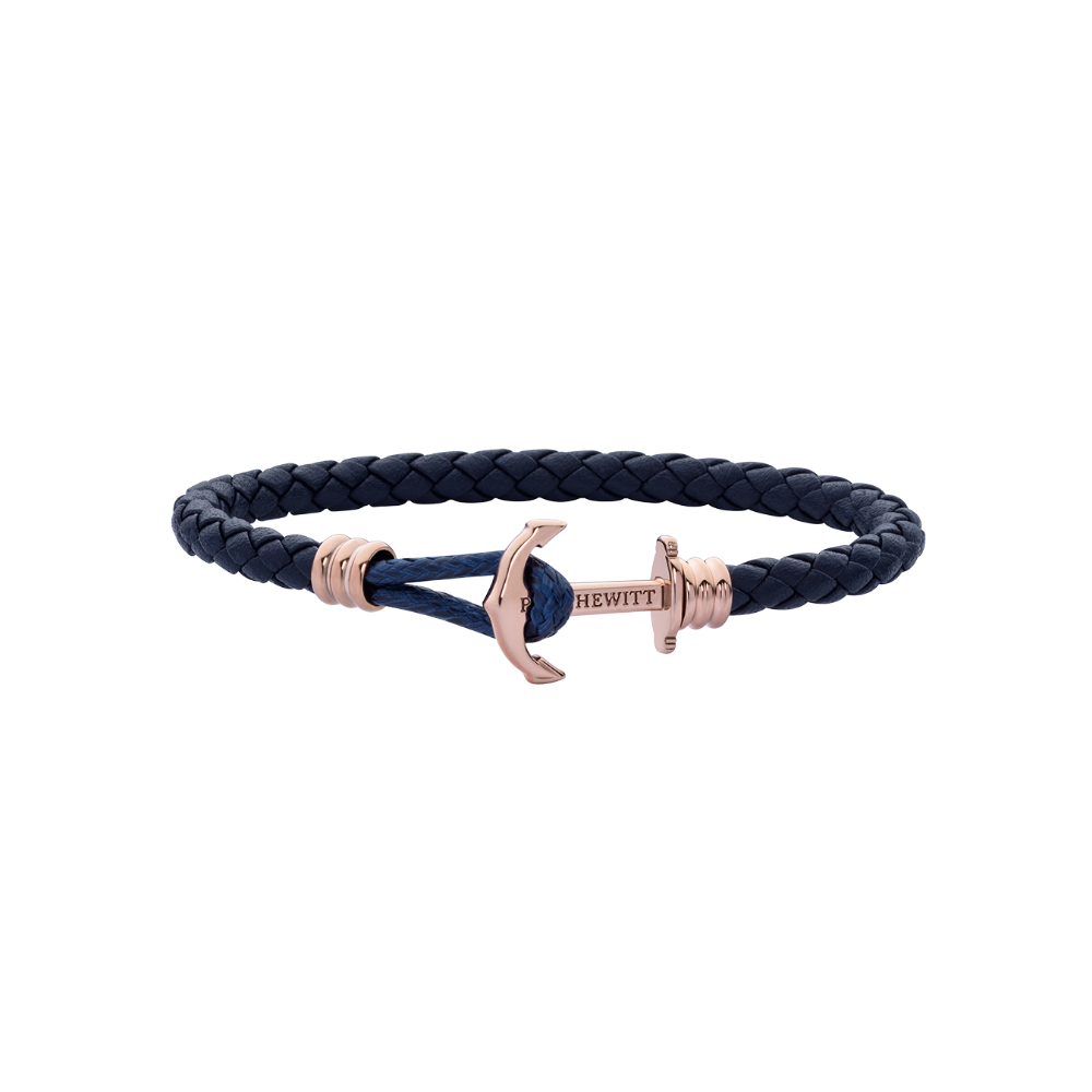 paul-hewitt-phrep-lite-armband-ros-gold-leder-marineblau-schmales-lederarmband image 1