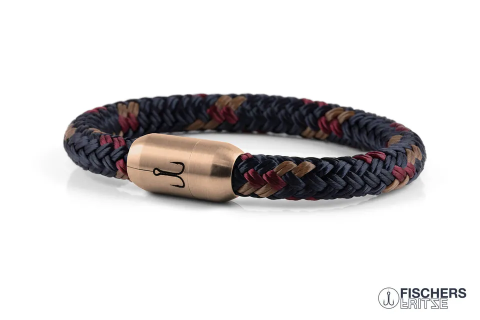 fischers-fritze-k-nigsmakrele-johann-armband-marineblau-braun-dunkelrot-8-mm image 1