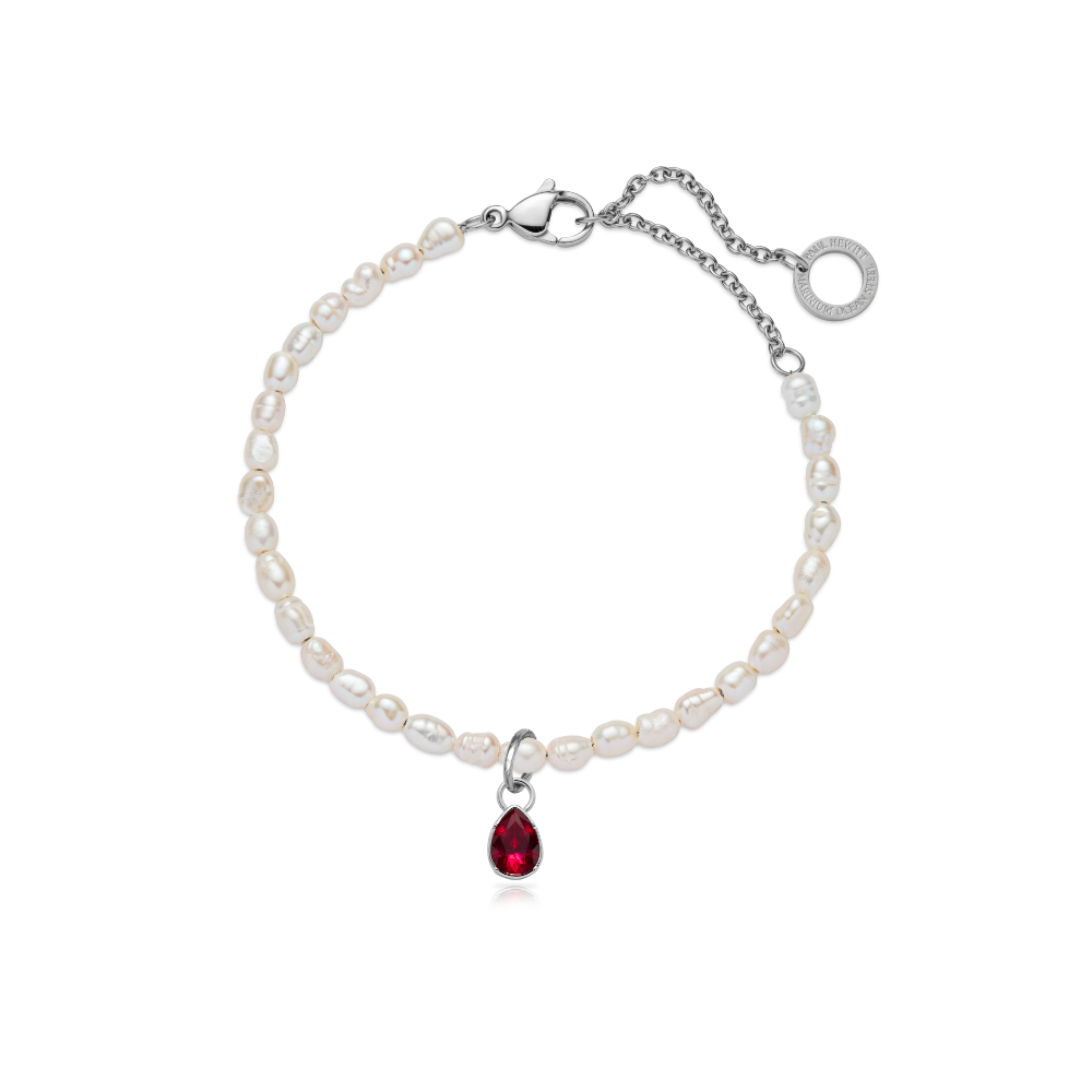 paul-hewitt-set-red-stone-charm-und-armkette-silber image 2