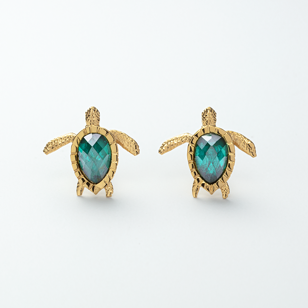 paul-hewitt-turtle-ohrring-aquamarine-gold-damen-ohrstecker-schildkr-te image 5