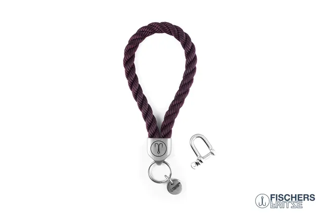 fischers-fritze-dicker-hering-bert-schl-sselanh-nger-dunkelrot-gedreht-8-mm image 1