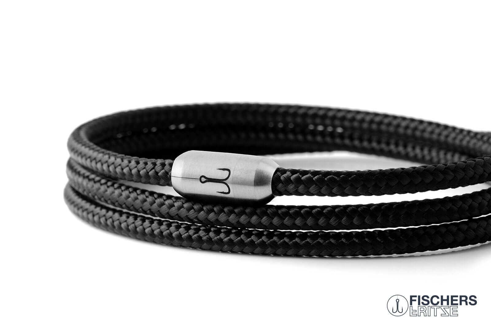 fischers-fritze-forelle-albert-armband-schwarz-4mm-3-fach-gewickelt image 7