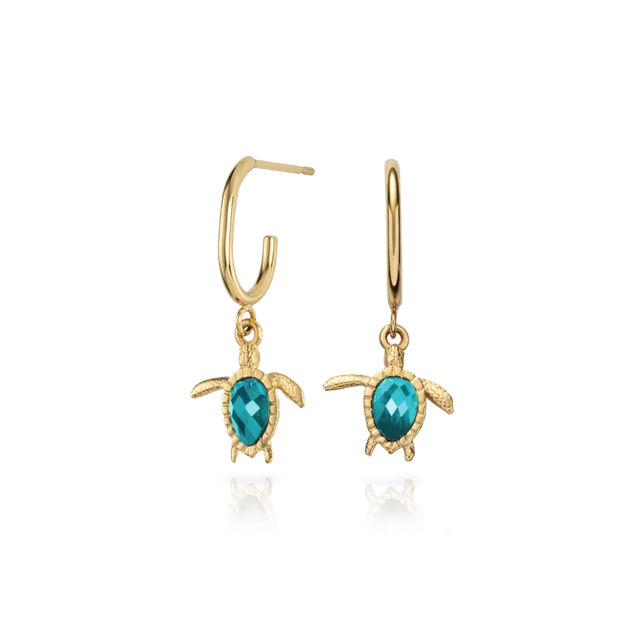 paul-hewitt-turtle-hoops-ohrring-aquamarine-gold-f-r-damen image 1