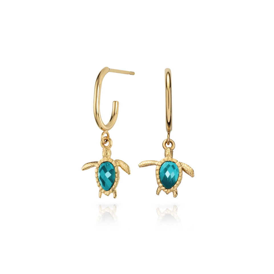 paul-hewitt-turtle-hoops-ohrring-aquamarine-gold-f-r-damen image 1
