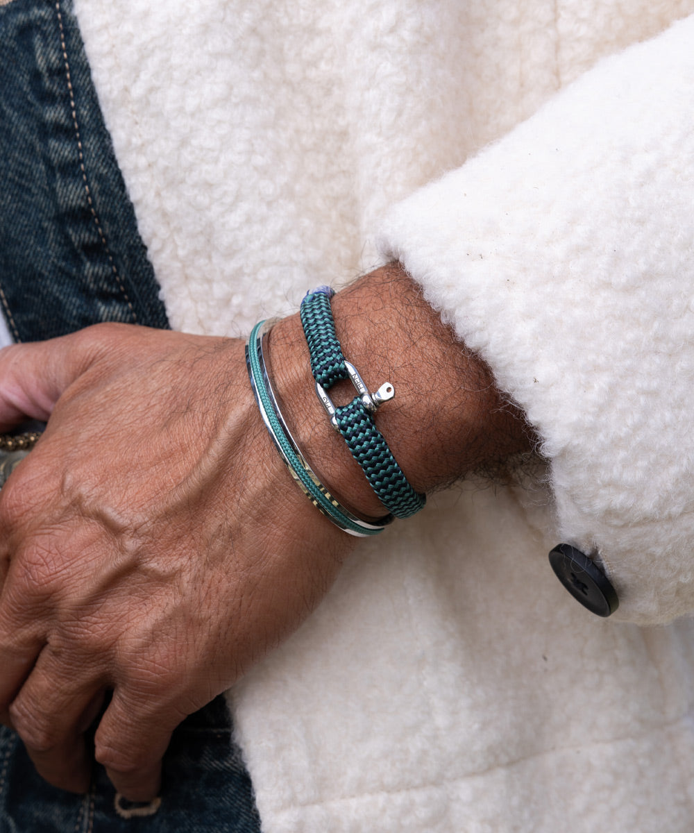 pig-hen-vicious-vik-armband-patina-green-navy-silber image 2