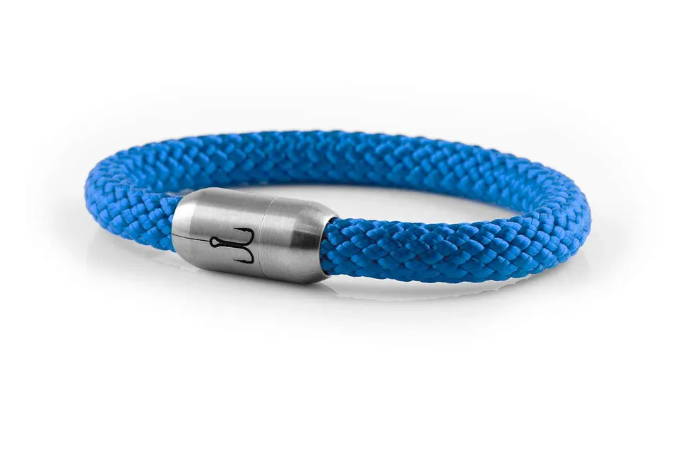 fischers-fritze-makrele-segeltau-armband-stahlblau-handgemacht-im-geschenkkarton image 1